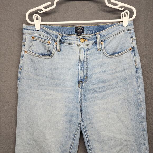 J Crew Jeans Women 31 Light Wash Blue Essential Straight Denim Casual Cropped - Picture 11 of 12